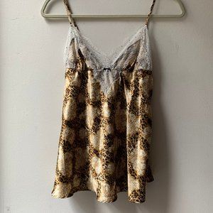 Victoria's Secret leopard and lace baby doll set